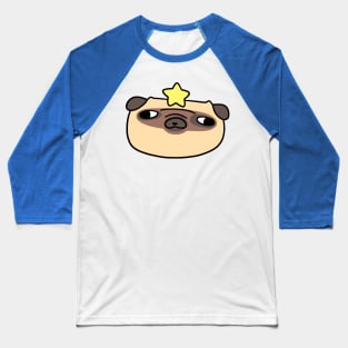 Star Pug Face Baseball T-Shirt